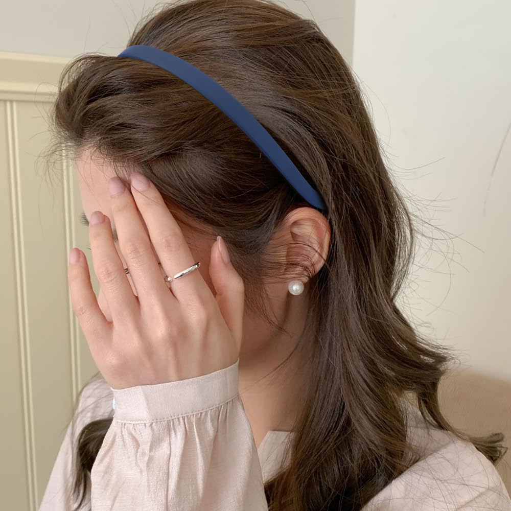 6Pcs Headbands for Glasses Wearers No Pressure No Headache Square Sunglasses Headband for Women Comfortable Thin Hairbands for Women, Plastic Hairbands with Teeth Non Slip Fashion