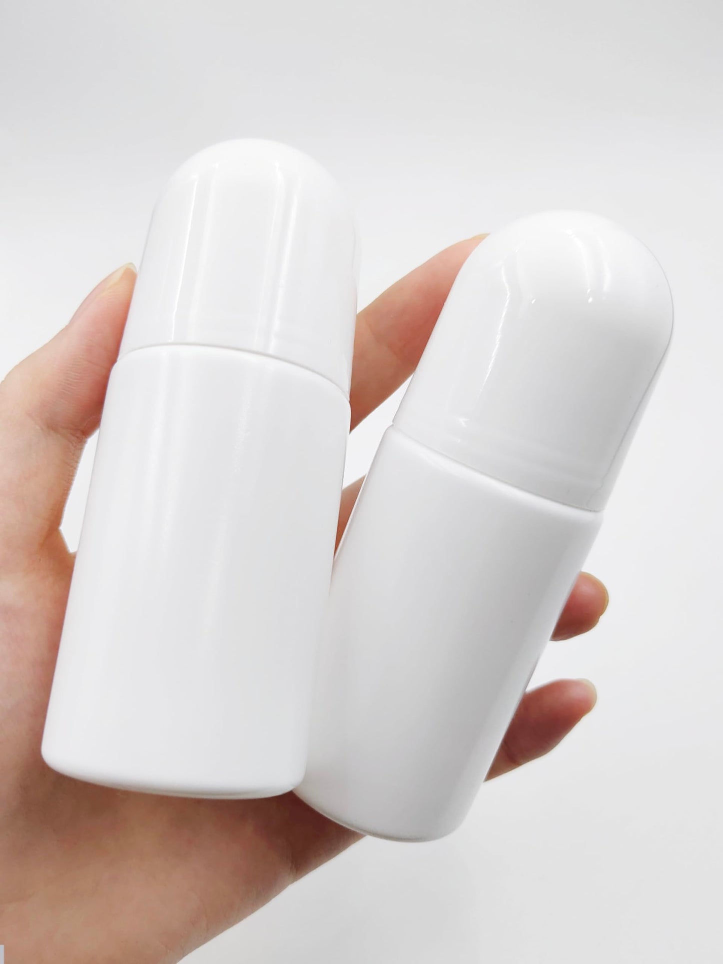 YYNGJCK Roll-on Perfume Bottles 1.7oz 50mL White Plastic | 4Packs, Empty, Refillable, Roller, Anti-perspirant, Roller Ball, for DIY Deodorants, Essential Oils, Fragrances