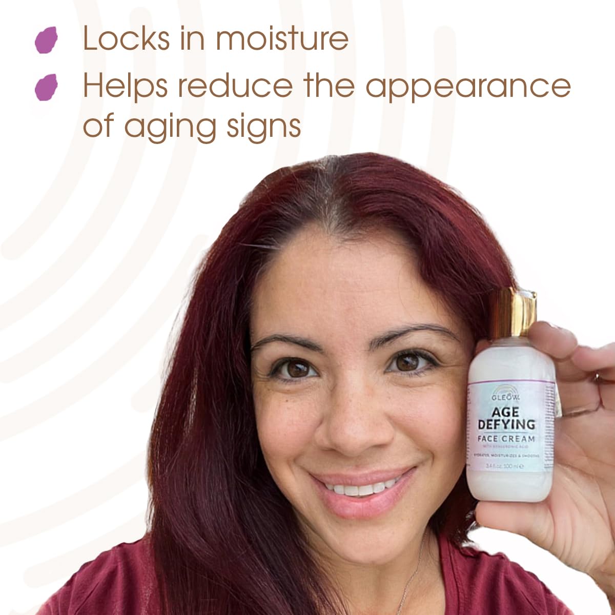 GLEOW Hydrating Day Night Face Cream for Women, Face Moisturizer with Hyaluronic Acid, Hydrating Moisturizer for Dry Skin 3.4oz