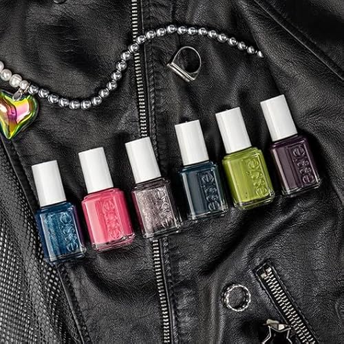 essie Nail Polish, Salon-Quality Black Shimmer Nail Polish, Vegan, 0.46 fl oz