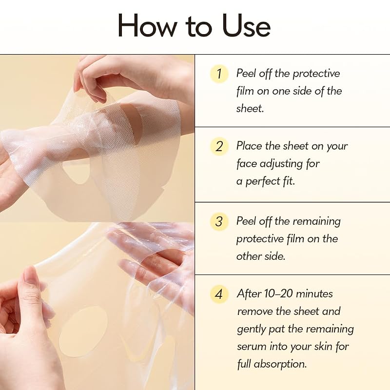 Deep Glow Sheet Mask with Yuzy Peptide & Yuzu Extract - 33g x5