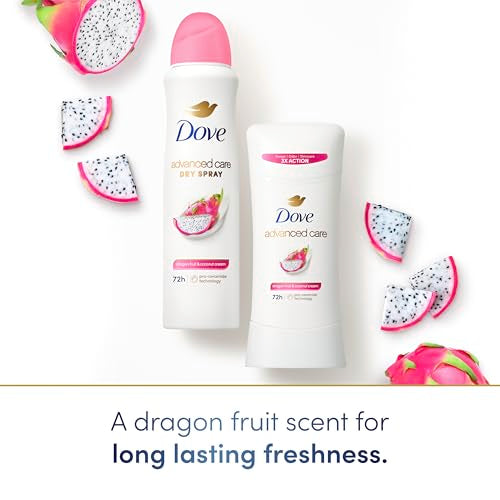 Dove Advanced Care Antiperspirant Stick 2.6 oz Pack of 3 - Dragon Fruit & Coconut