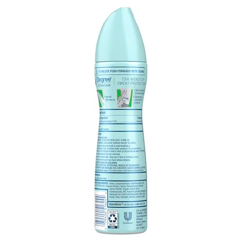 Degree UltraClear Deodorant Spray 4 Pack - 72H Odor & Sweat Protection