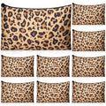 Leopard Canvas Makeup Bags 20 Pack - Travel Toiletry & Gift Set