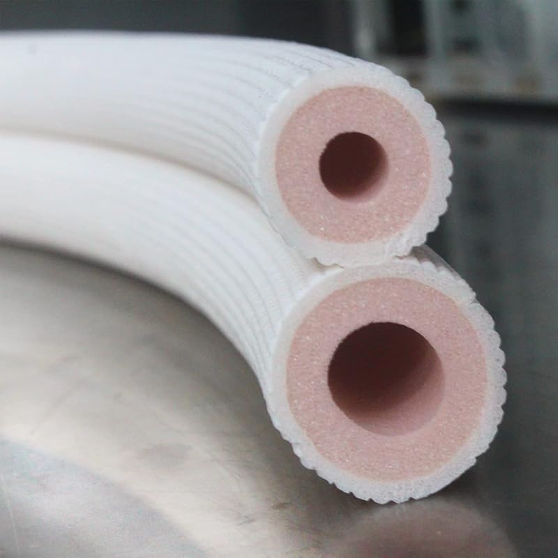 25 Ft Copper Tubing Coil Kit for Mini Split HVAC - 1/4in & 3/8in PE With Nuts, Insulated
