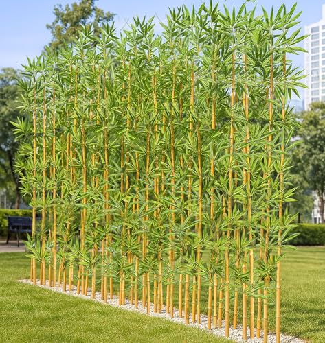 4 ft Artificial Bamboo Tree Privacy Screen Outdoor Indoor Faux Plant