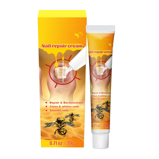 Bee Venom Nail Repair Cream, Whitening and Smoothing Treatment, Repairs Damaged Nails, Strengthens Nails, Promotes Nail Health, Nourishes and Moisturizes