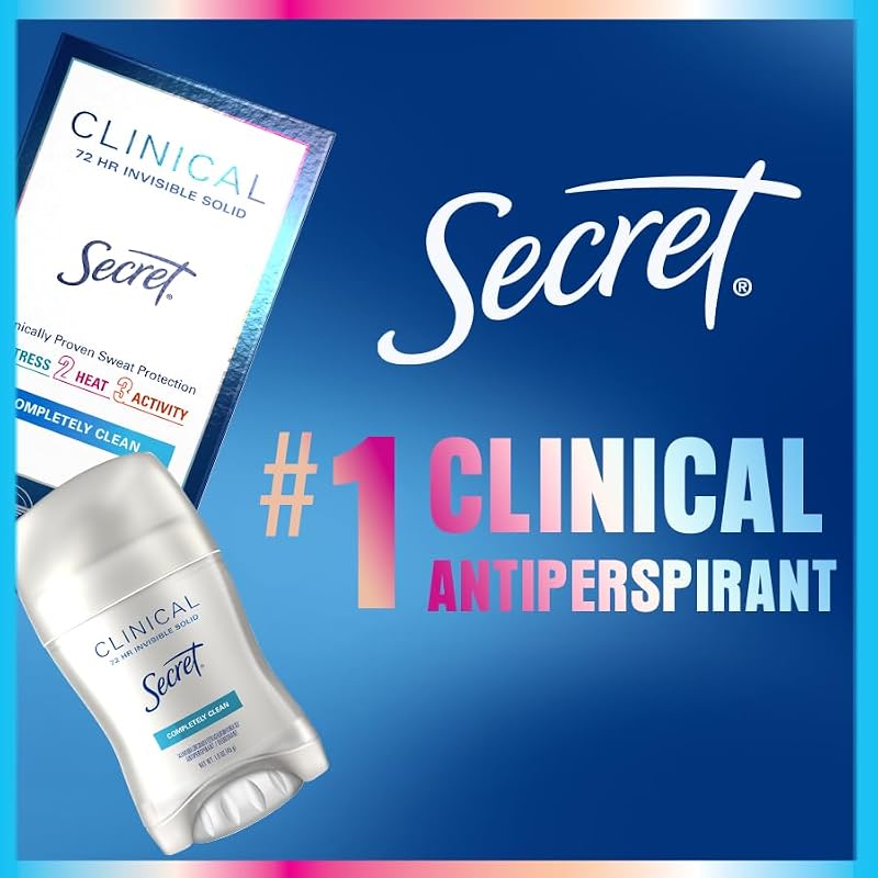 Secret Clinical Strength Antiperspirant Deodorant Bundle - Clear Gel + Dry Spray for Women, 2.6 oz & 3.8 oz