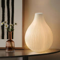 Delia Handcrafted Ceramic Table Lamp - Modern Narrow Vase Shape, Bedside & Living Room
