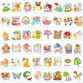 HOWAF 96pcs Spring Easter Tattoos, Hello Spring Temporary Tattoos for Spring Party Supplies, Spring Flower Tattoos Spring Butterfly Tattoos for Kids, Spring Summer Decoration Face Tattoos