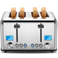 Countdown 4-Slice Toaster with Extra Wide 1.5" Slots, Bagel/Defrost/Cancel - Silver, 1650W