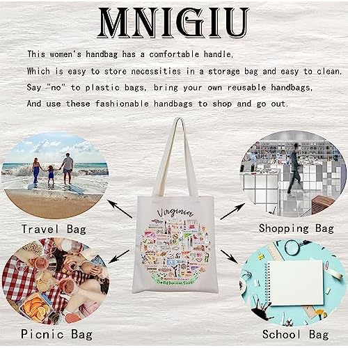 Virginia Women's Tote Bag: Welcome to Virginia Travel Gift