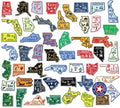 U.S. State Magnet Set - 51 3D Rubber Souvenir Magnets for Collectors - Made in USA