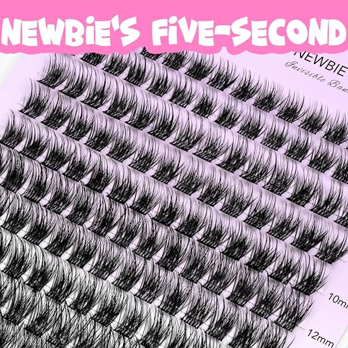 False Eyelash Clusters - Dreamy 8-16mm Volume Lashes for Beginners, Handmade, Long-Lasting