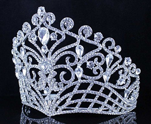 Silver Austrian Rhinestone Tiara Crown Bridal Prom Pageant Hair Accessory - Variation of THIS listing
