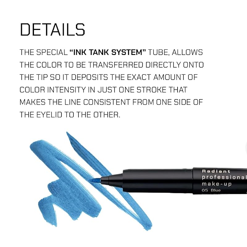Radiant Professional Liquid Eyeliner Pen 05 Blue Waterproof