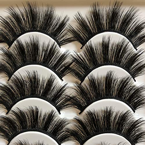 GMAGICTOBO False Eyelashes 20MM Thick Mink Lashes Pack 16 Pairs Dramatic Fake Eyelashes 2 Styles 5D Long Soft Handmade Eye Lashes Multipack
