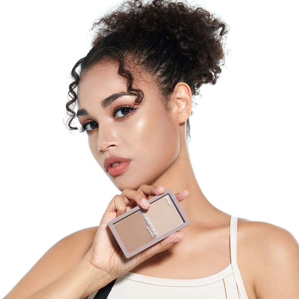 ETUDE Contour Powder Palette - Bronzer & Highlighter for Effortless Face Definition | Smooth Velvety Texture, Natural Finish | Ideal Korean Makeup Gift
