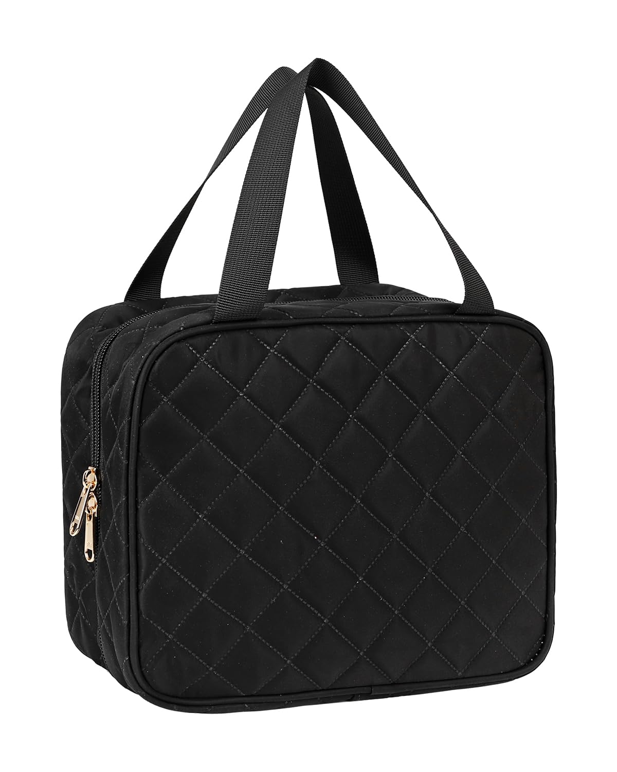 Travel Makeup Bag Hanging Toiletry Bag for Women Men TSA Approved Clear Bag Toiletries Waterproof Cosmetic Bag Toiletry Bag Travel Toiletry Organizer for Bathroom Shower, Black Diamond Grid