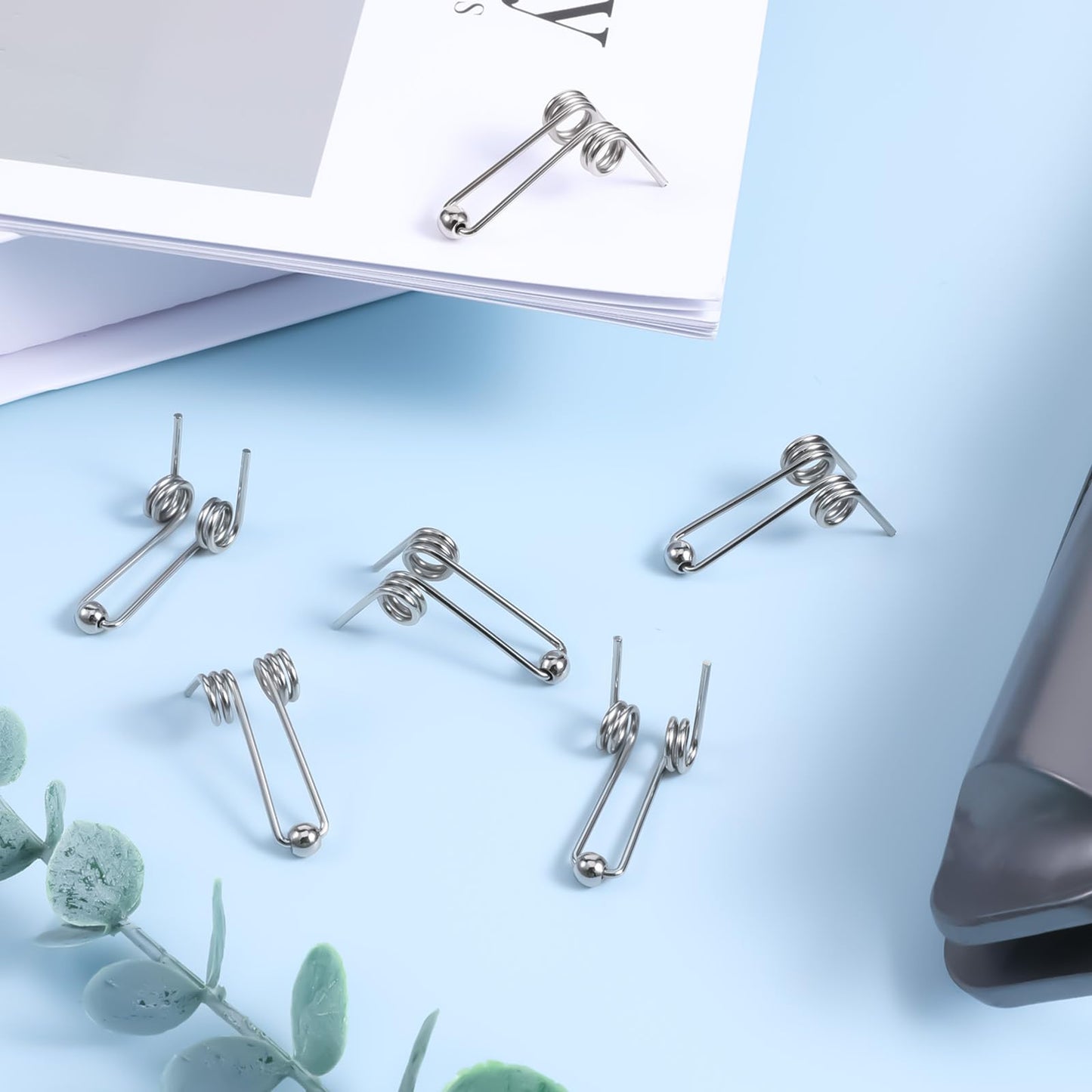 6 Pcs Hair Curling Torsion Spring Double Return Torsion Springs Diameter 1.3 mm Length 30 mm Perm Rods Stainless Steel Hair Curling Accessories