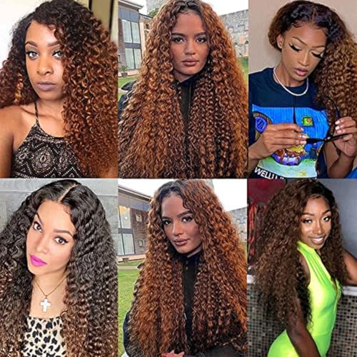 Deep Wave Human Hair Bundle 30 Inch - Omber 1B/4/30 Brazilian Virgin Hair