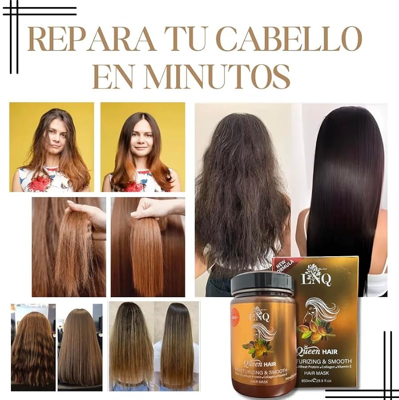 Deep Hydrating Keratin Hair Mask with Argan Oil 850ml for Frizz Control & Shine