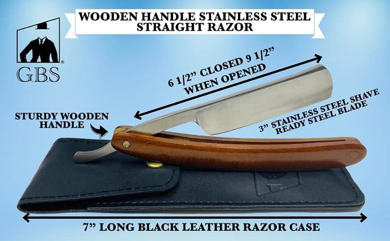 Men's Wooden Shaving Set with Razor, Brush & Strop - Professional Grooming Kit