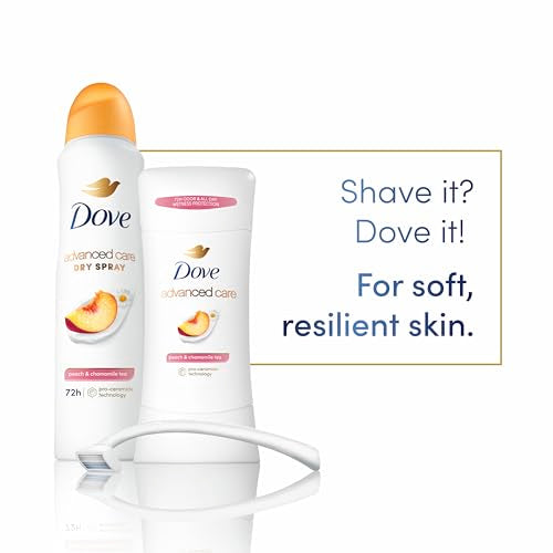Dove Advanced Care Peach & Chamomile Antiperspirant Spray 3.8oz 3-Pack