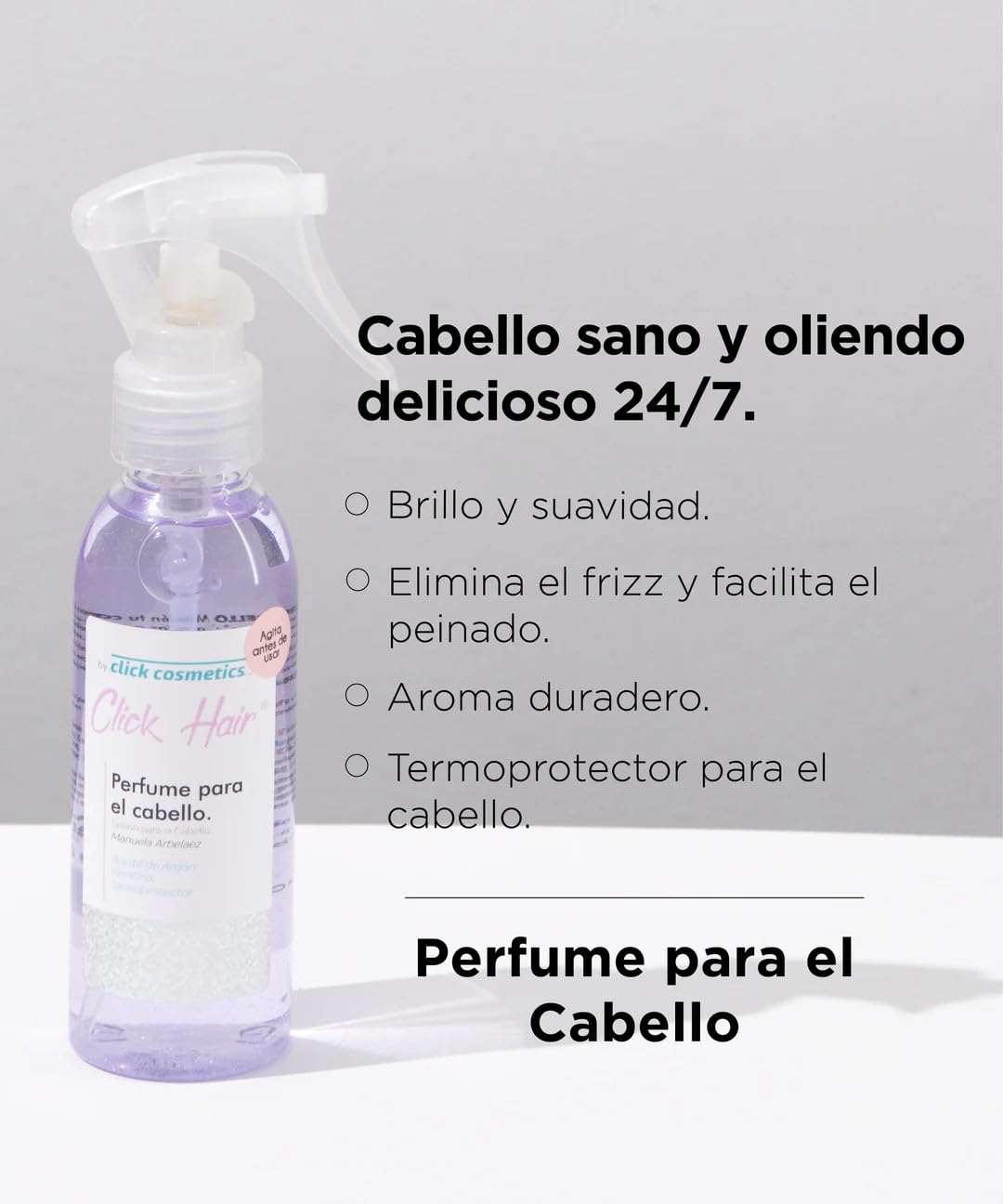 Click Hair Perfume Hair Mist Click Cosmetics | Termoprotecto Cabello Colombia (Regular 4oz-120ml, Floral Pink)