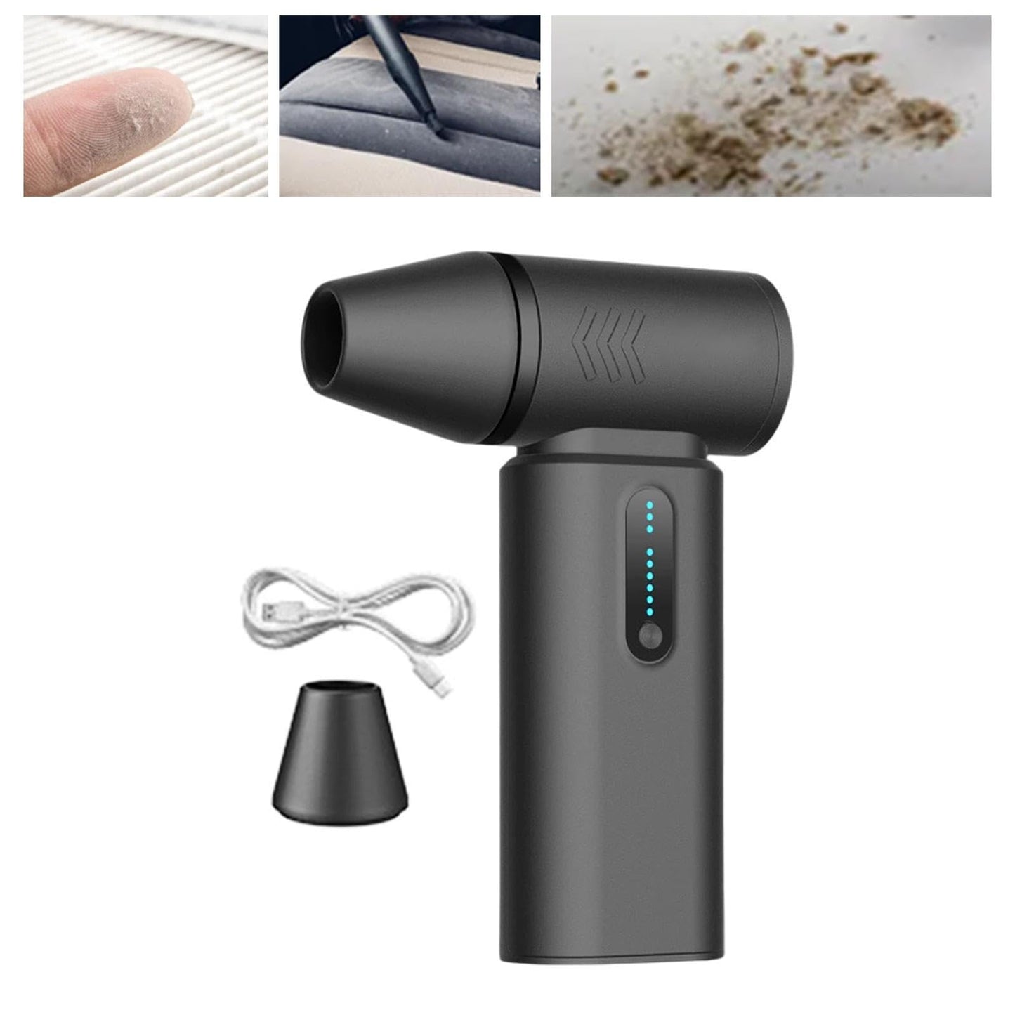 BLWOTMOR Mini Jet Dry Blower Hair Dryer Multi-use Turbofan Turbine Snow Blower for Cleaning of Keyboards & Laptop Hair Cleaning, Black