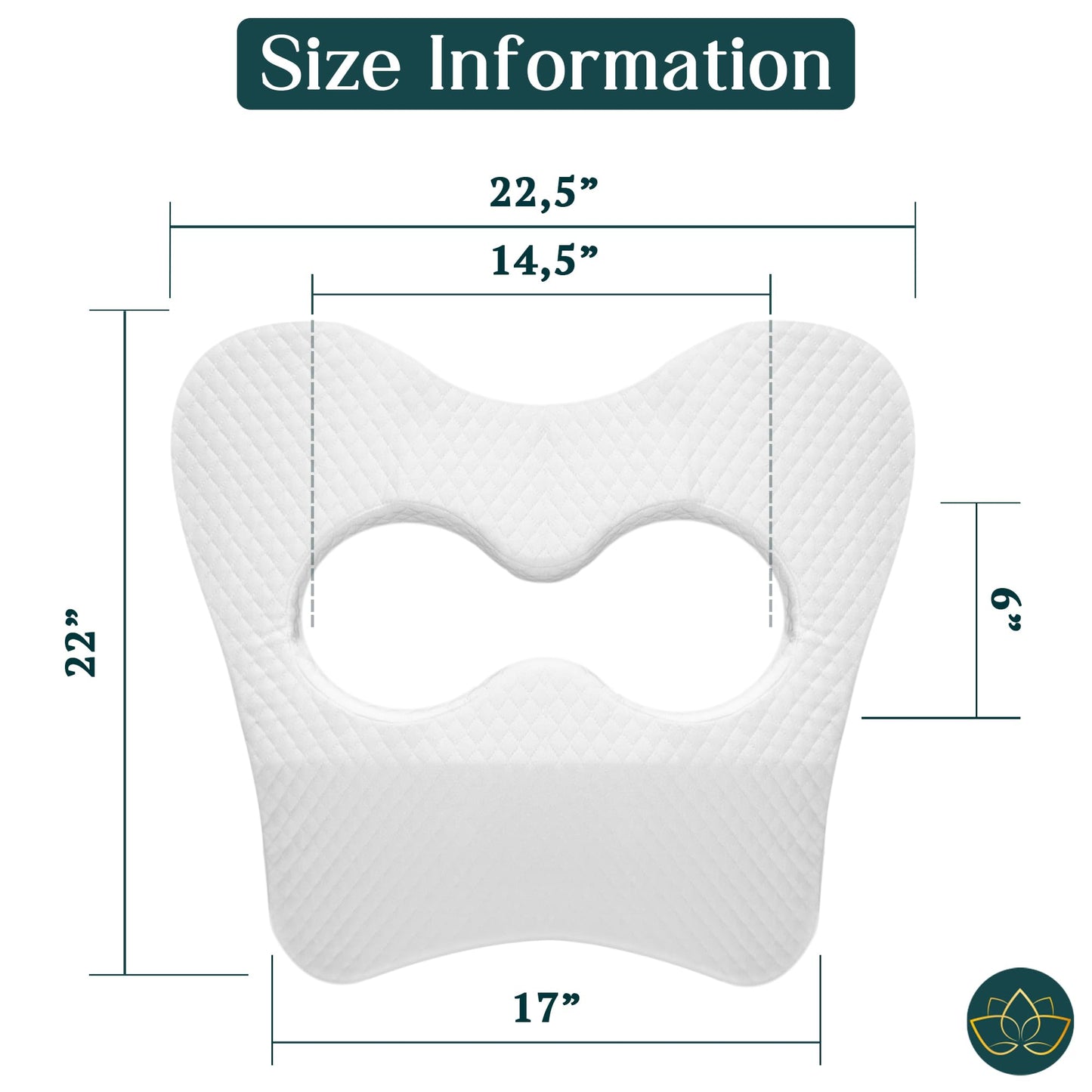 EASY SPA Massage Table Breast Pillow, Massage Table Pillow, Wedge Cushion,Bust Sizes(AA-C), Prone Pillow for After Breast Surgery