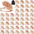 Cindeer 48 Pcs Small Compact Mirror Folding Pocket Makeup Round Hand Held Cosmetic Magnifying Compact Rhinestone Mirror with 1X/2X Magnification for Women Girls Travel (Classic Colors)