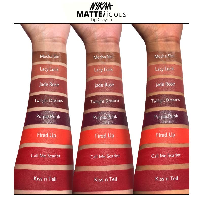Matte Lip Crayon - High-Pigment Nourishing Lipstick with Long-Lasting Matte Finish - Jade Rose, 0.09 oz
