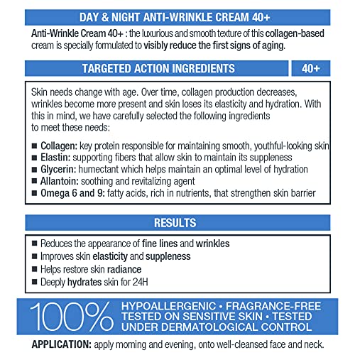 MARCELLE Anti-Wrinkle Cream, Ages 40+, 1.7 ounces