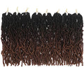Short Faux Locs Crochet Hair 8 Pack 120 Strands 12 Inch Natural Black