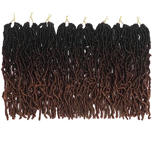 Short Faux Locs Crochet Hair 8 Pack 120 Strands 12 Inch Natural Black