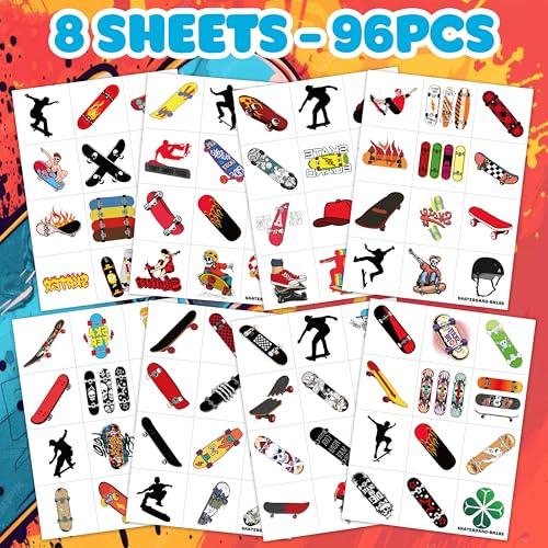 96 PCS Soccer Ball Glow In The Dark Pre-Cut Temporary Tattoos Sticker Football, Sports Themed Birthday Party Decorations Supplies Favors Europa, World Cup Cute Tattoo School Reward Game (Luminous)