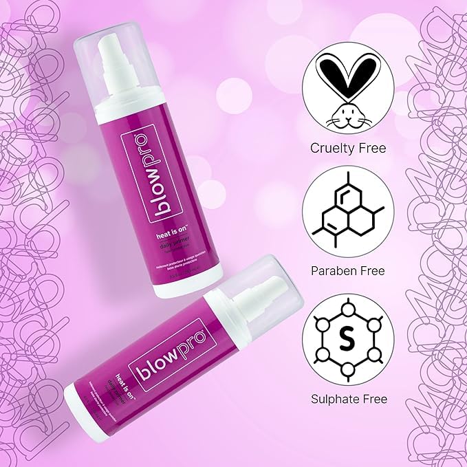 BlowPro Heat Is On Daily Heat Protectant Mist 8.5oz – Weightless Hair Shield, Restores Proteins & Adds Shine
