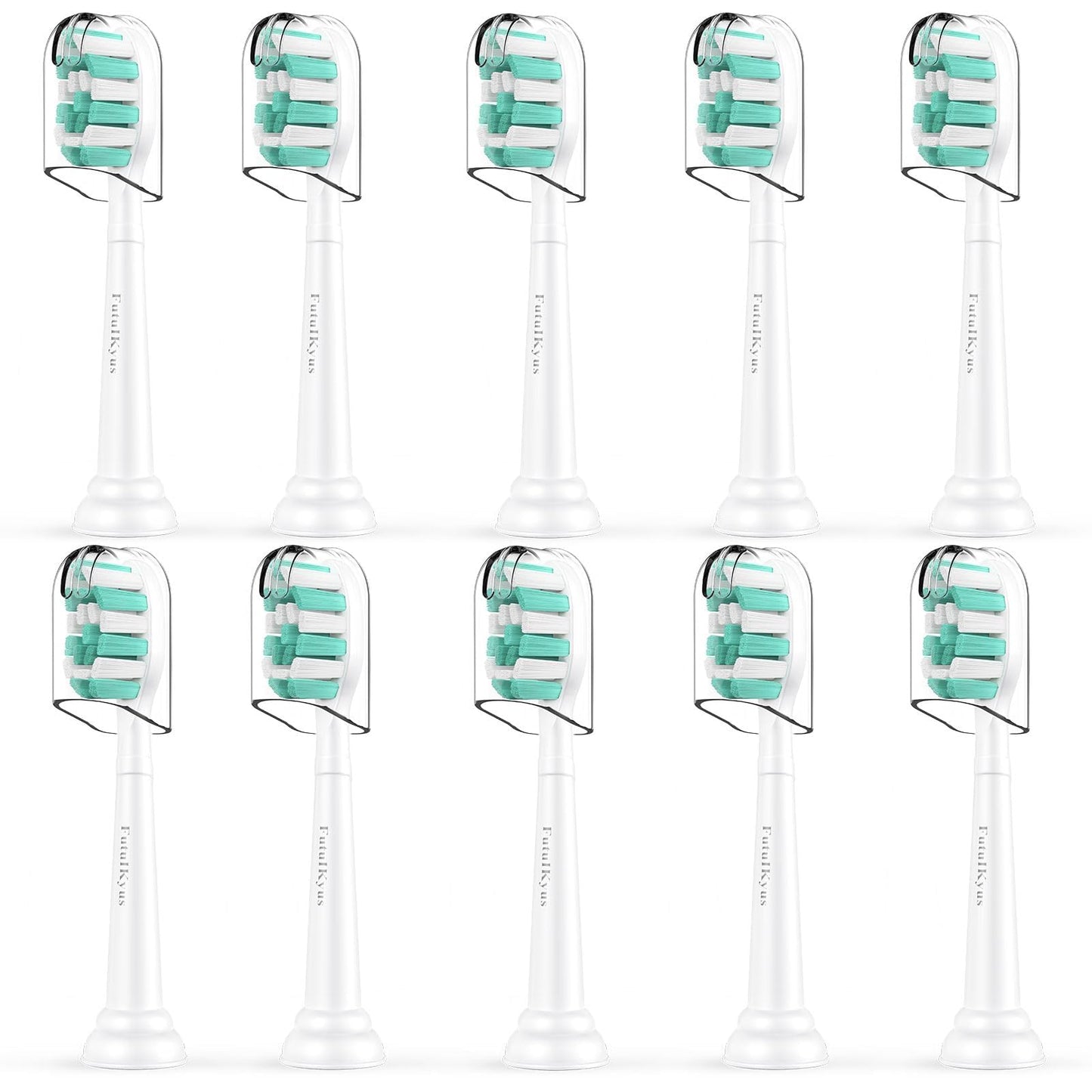 Toothbrush Replacement Heads for Philips Sonicare C1 C2 ProtectiveClean 4100 5100 Electric Toothbrush Head 1 2 Series Plaque Control Snap-on, 10 Pack