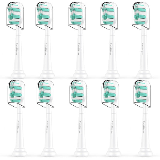 Toothbrush Replacement Heads for Philips Sonicare C1 C2 ProtectiveClean 4100 5100 Electric Toothbrush Head 1 2 Series Plaque Control Snap-on, 10 Pack