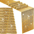 Mixweer Gold Sequin Table Runners for Party and Wedding - 24 Pcs - Elegant Decor