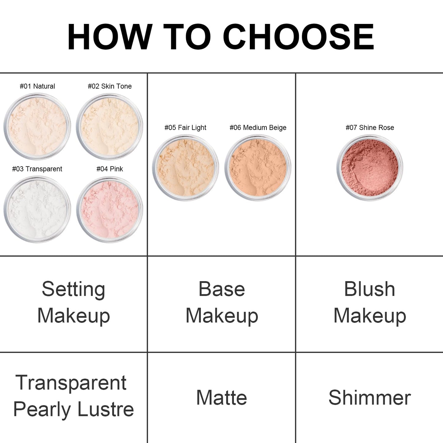 Meilury Sunscreen Mineral Setting Powder, SPF 35, Talc-Free, Blurring Finishing Powder, Buildable Lightweight Coverage, for Matte Base Makeup (#01 Translucent Setting Makeup)