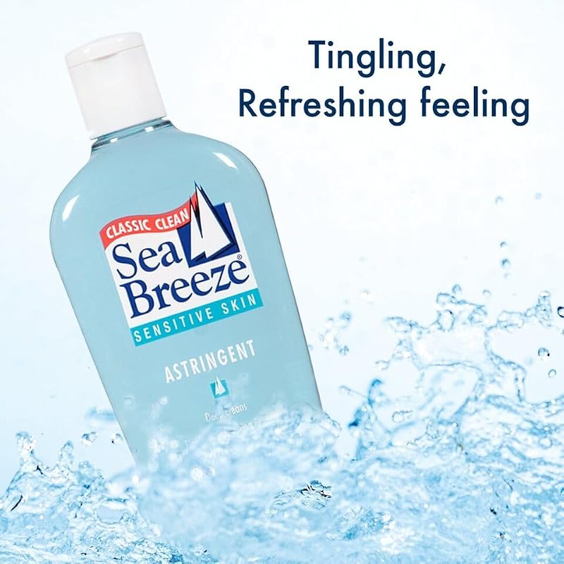 Seabreeze Deep Cleaning Facial Astringent for Sensitive Skin 10oz (Pack of 3) – Gentle, Oil-Control Toner for Delicate Skin