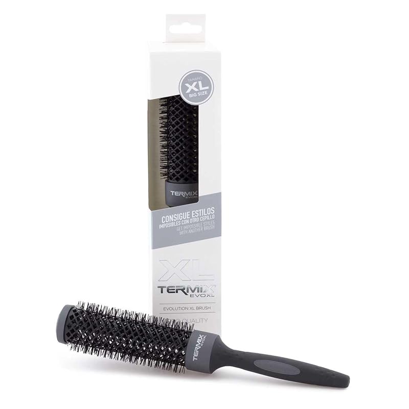 Termix Evolution XL Round Hairbrush with Ionized Fibres - 23 mm, 3 cm Extra Surface for Faster Drying