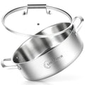 LollyKitch 8-Quart Stainless Steel Sauté Pan with Lid Tri-Ply 13 Inch - Induction Safe