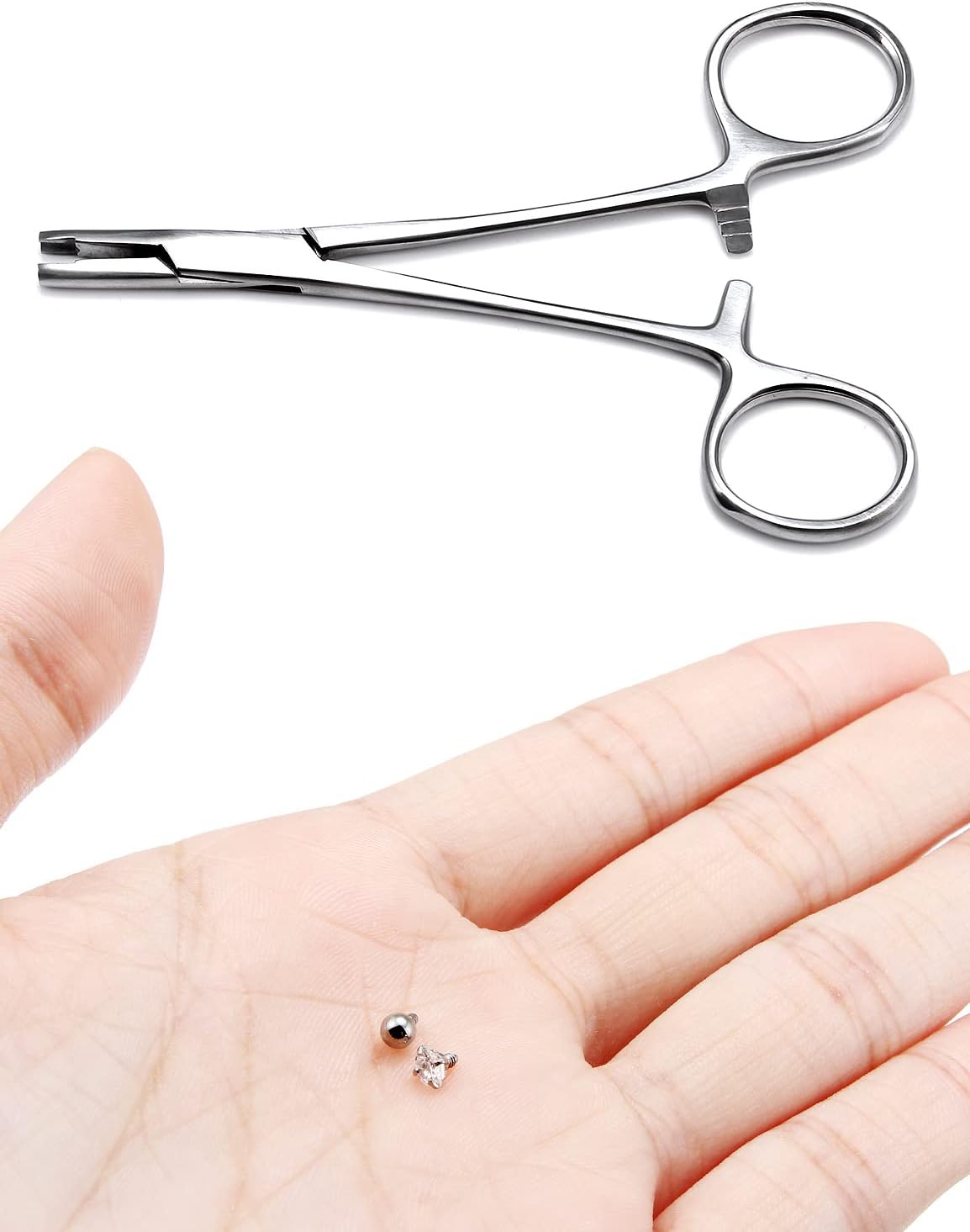 316L Surgical Steel Body Piercing Tools Kit - 9 Styles for Nose, Septum, Lip, Tongue & More