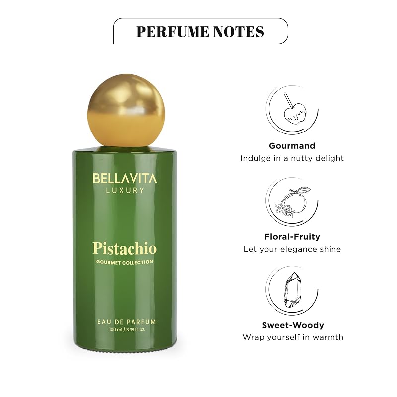 Pistachio Eau De Parfum - Unisex 100 ml | Gourmet Collection, Jasmine, Cotton Candy