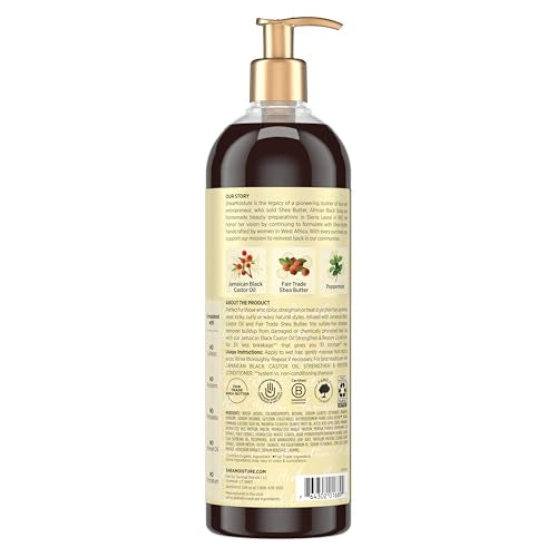 SheaMoisture Jamaican Black Castor Oil Strengthen & Restore Shampoo with Shea Butter & Peppermint Oil - Black Castor Oil, 24 oz, Pack of 2