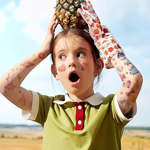 Kids Temporary Tattoos ? 400+ Designs, 22 Sheets Waterproof Body Stickers for Parties, Swimming, Costumes & Everyday Play