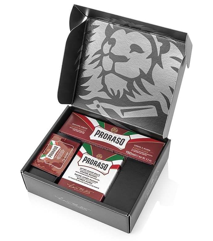Men's Nourishing Shaving Kit with Shea Butter & Sandalwood Oil - Complete Grooming Set